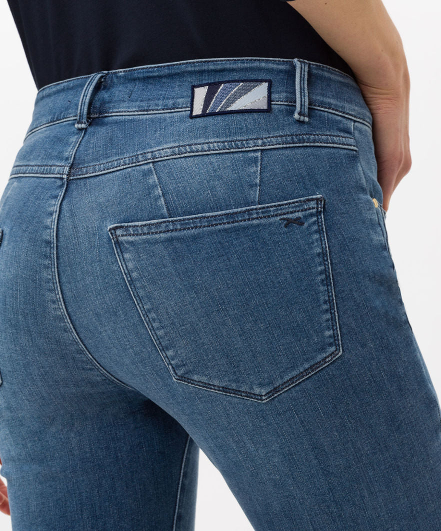BRAX ANA S REGULAR BLUE BUM PUSH CROP JEAN74-6254
