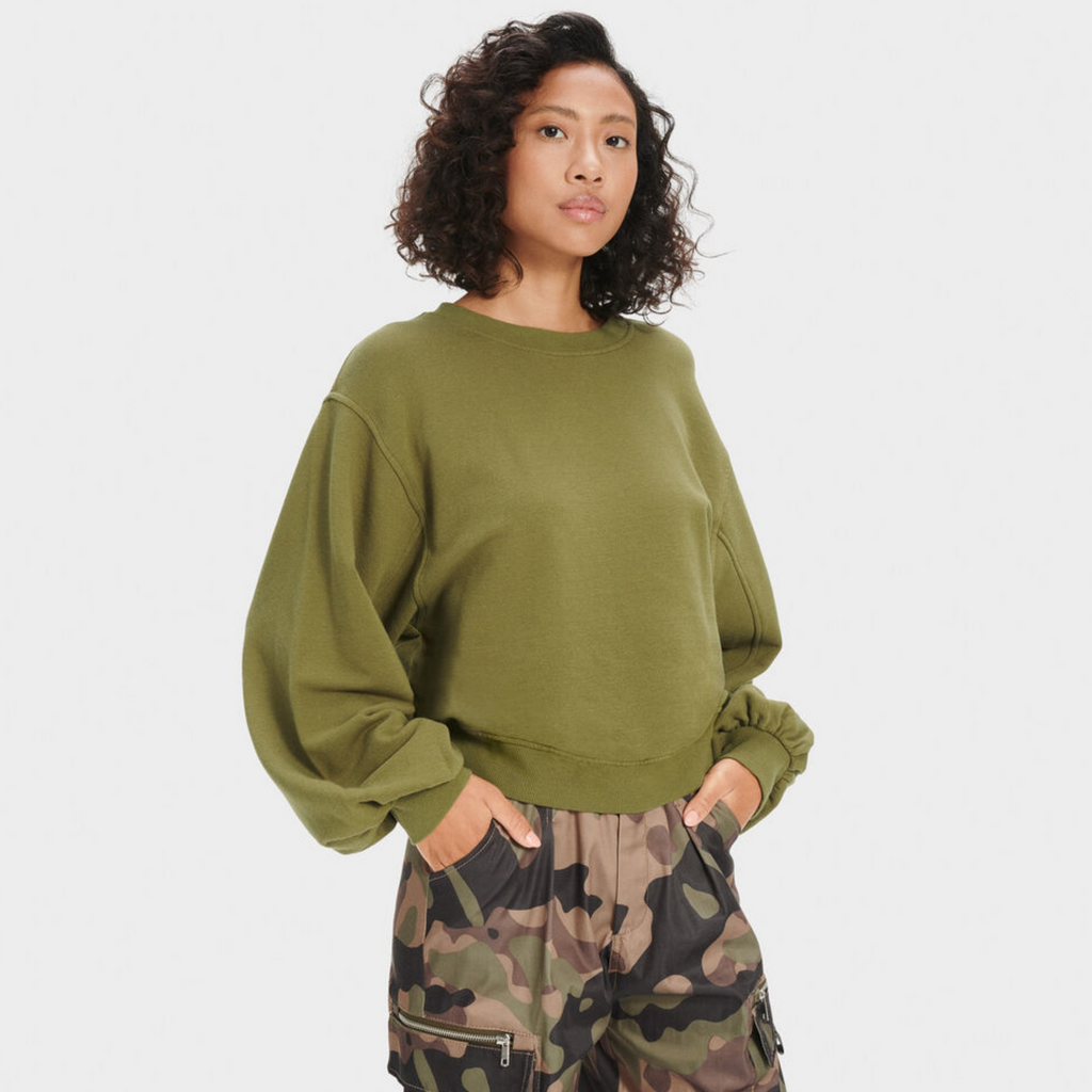 Ugg Brook Balloon Sleeve Crew in Olive 7735– Jepsons