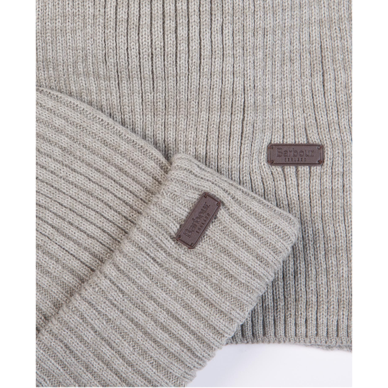 Barbour Crimdon Beanie and Scarf Gift Set MGS0019GY31 - Light Grey