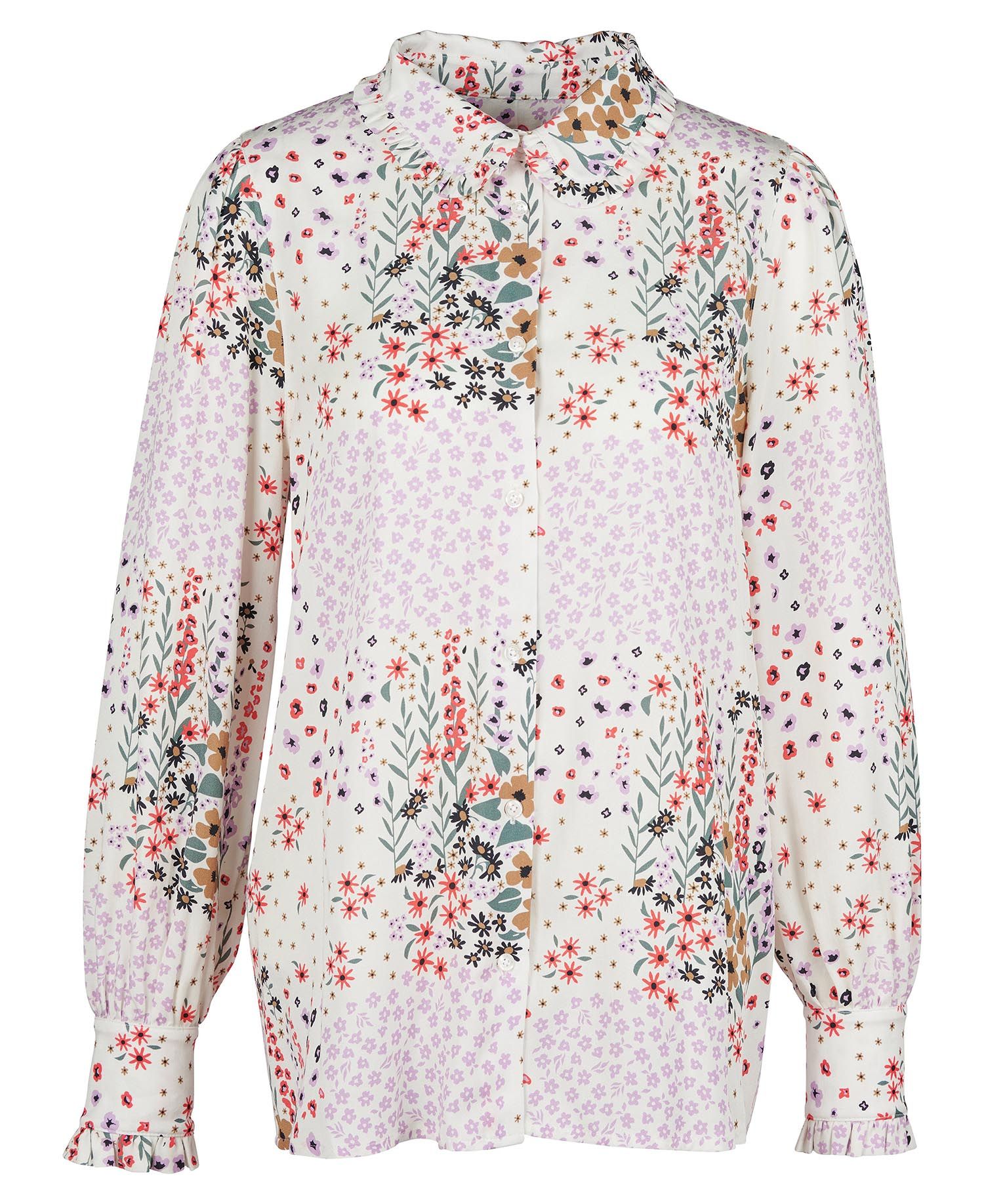 Barbour Spear Floral Shirt with ruffle collar  LSH1514