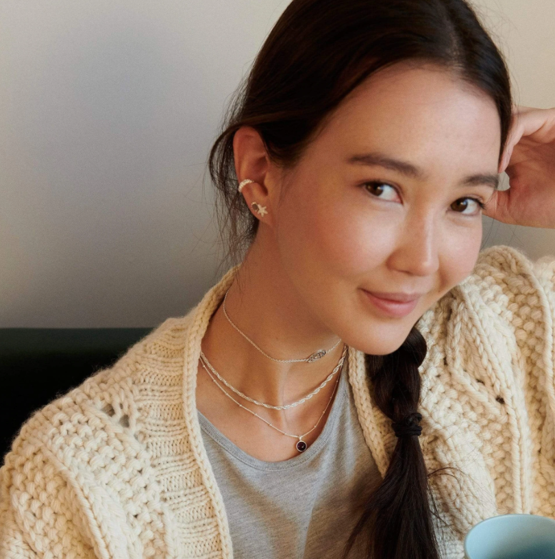 Daisy London Amethyst Healing Stone Necklace Silver HN1002_SLV