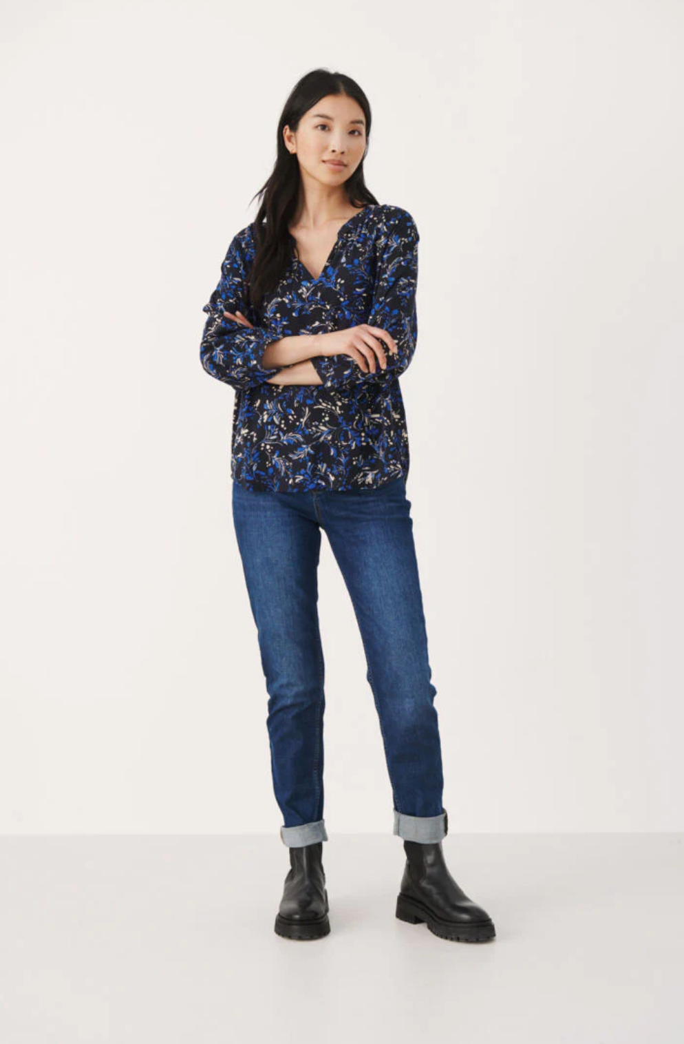 Part Two Milean Dark Navy Blouse