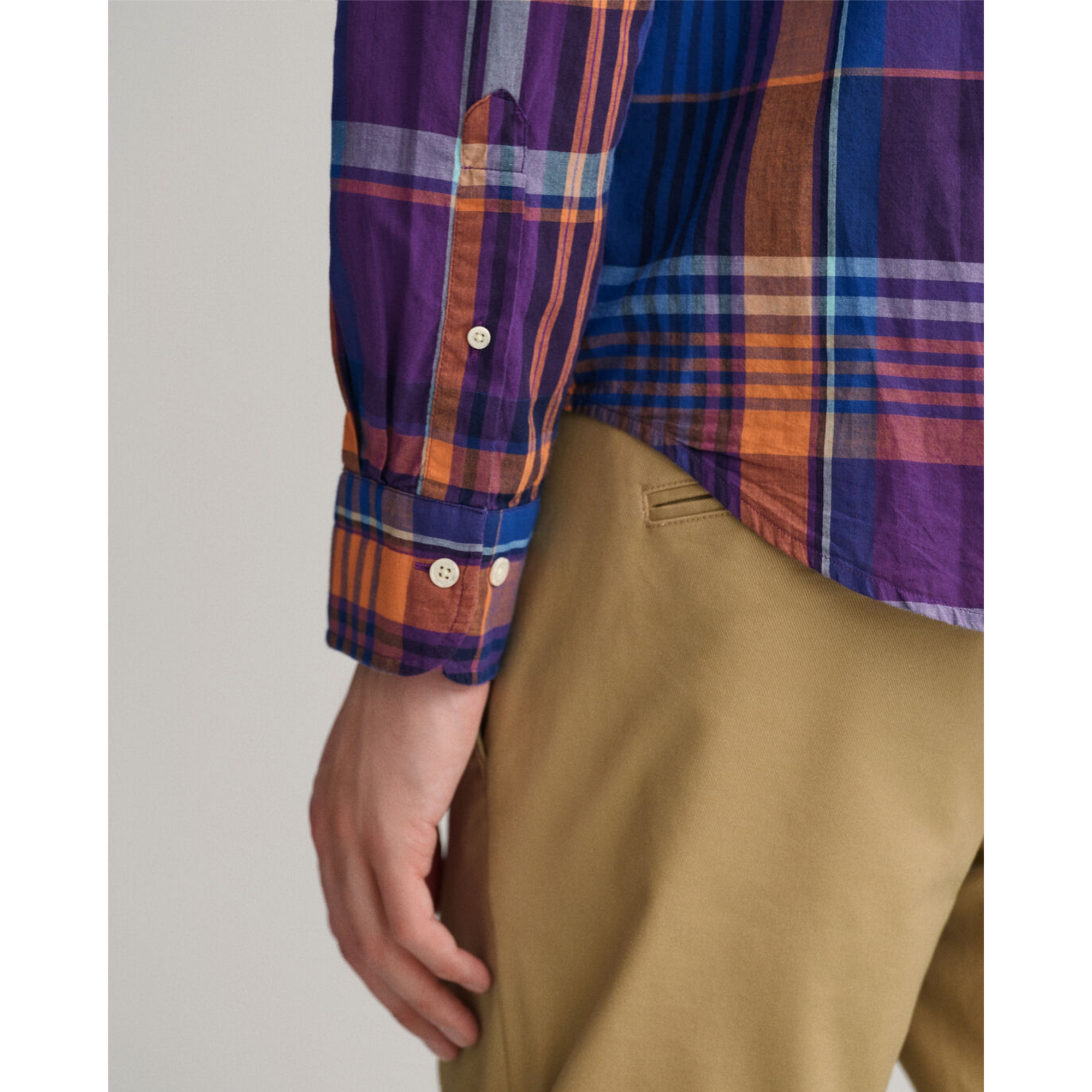 GANT Regular Fit Colorful Madras Shirt 3230072 - Dark Violet