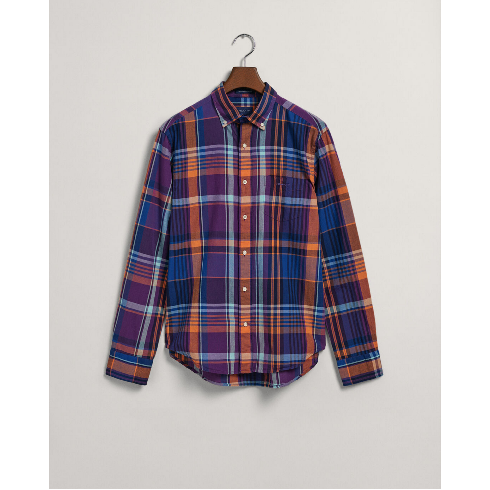 GANT Regular Fit Colorful Madras Shirt 3230072 - Dark Violet