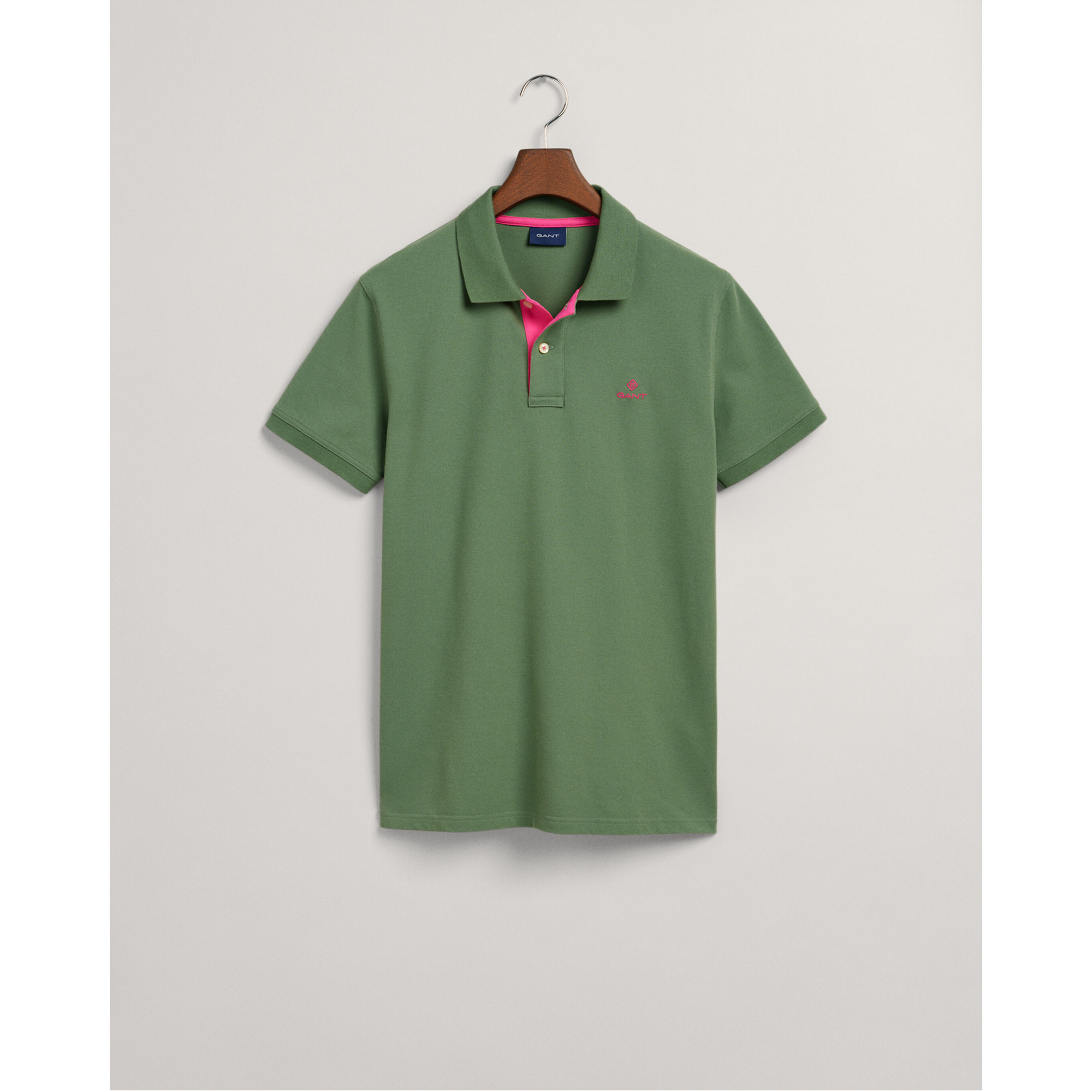 GANT Contrast Collar Piqué Rugger Polo Shirt 2052003 - Leaf Green
