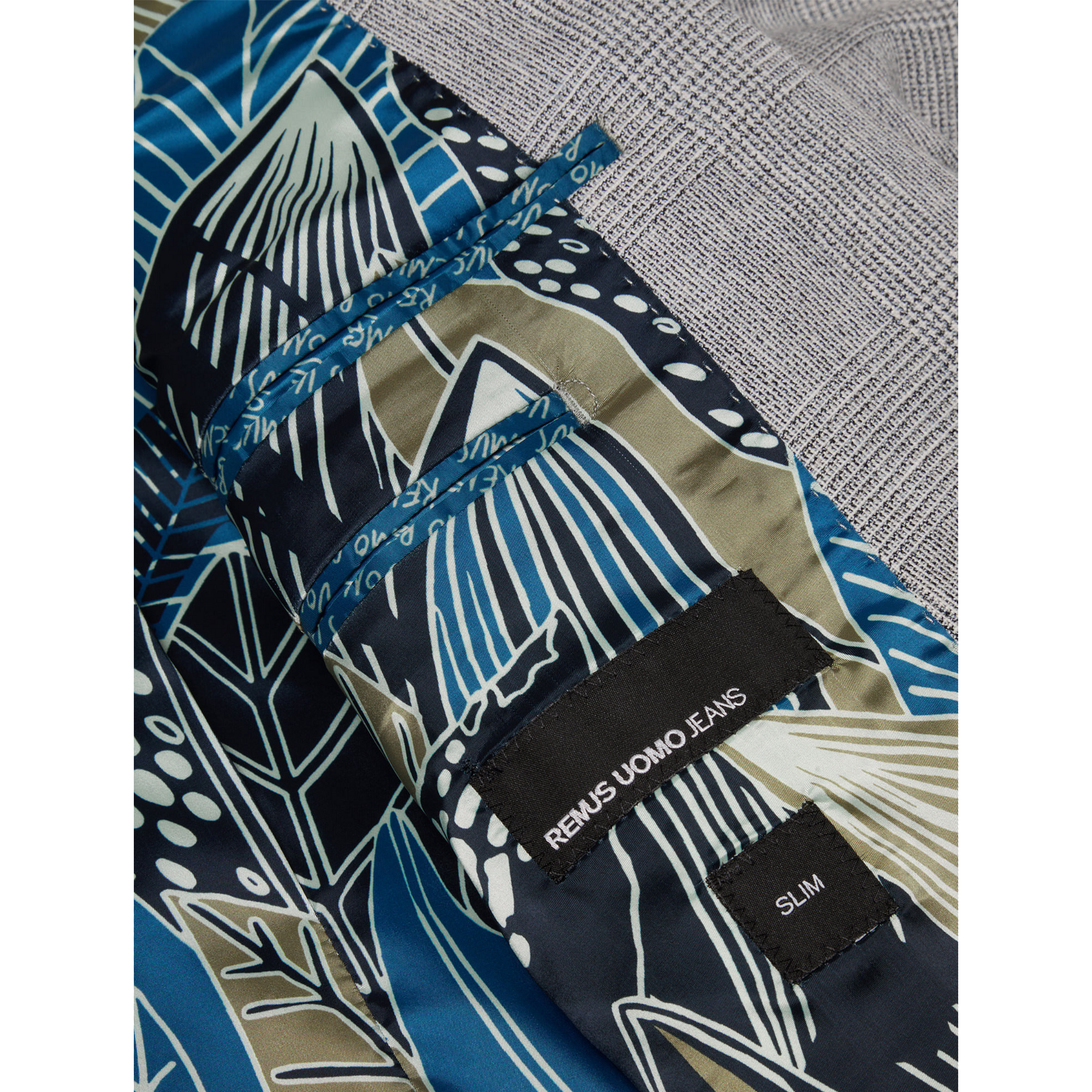 Remus Uomo Mens Linen Blend Summer Sports Jacket 12353 Light Grey