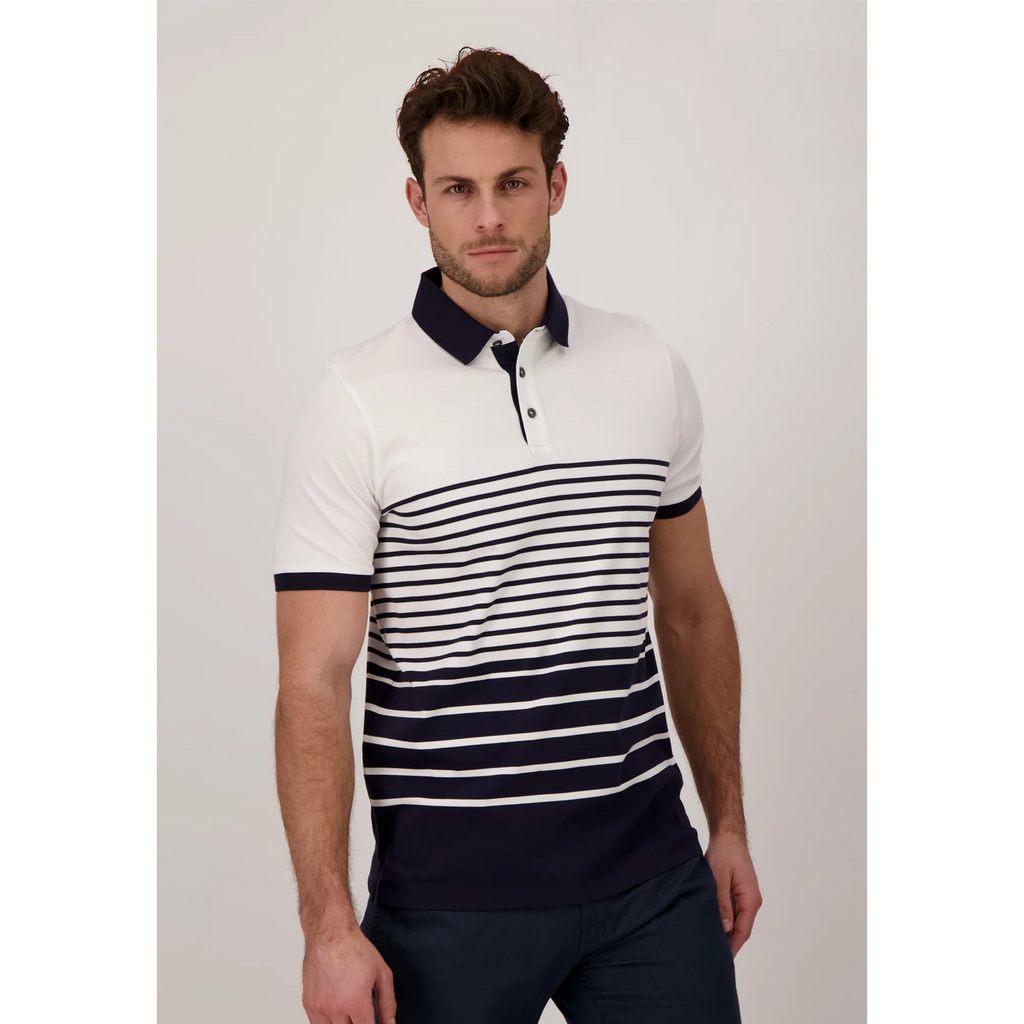 Fynch Hatton Striped Polo Shirt 13041521 Jepsons