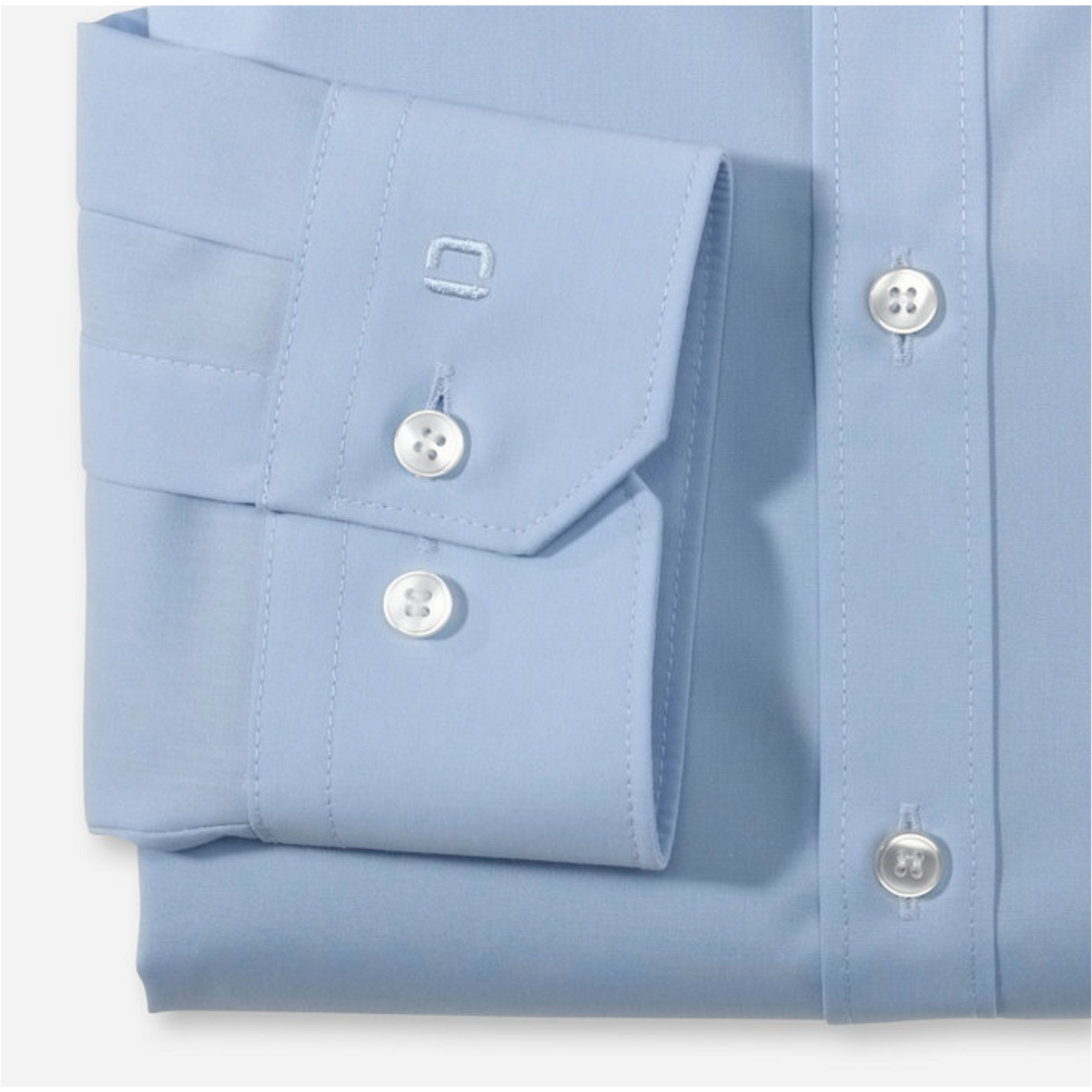 OLYMP No. 6 Super Slim Fit Shirt White with Under Button-Down Collar 0436 Blue