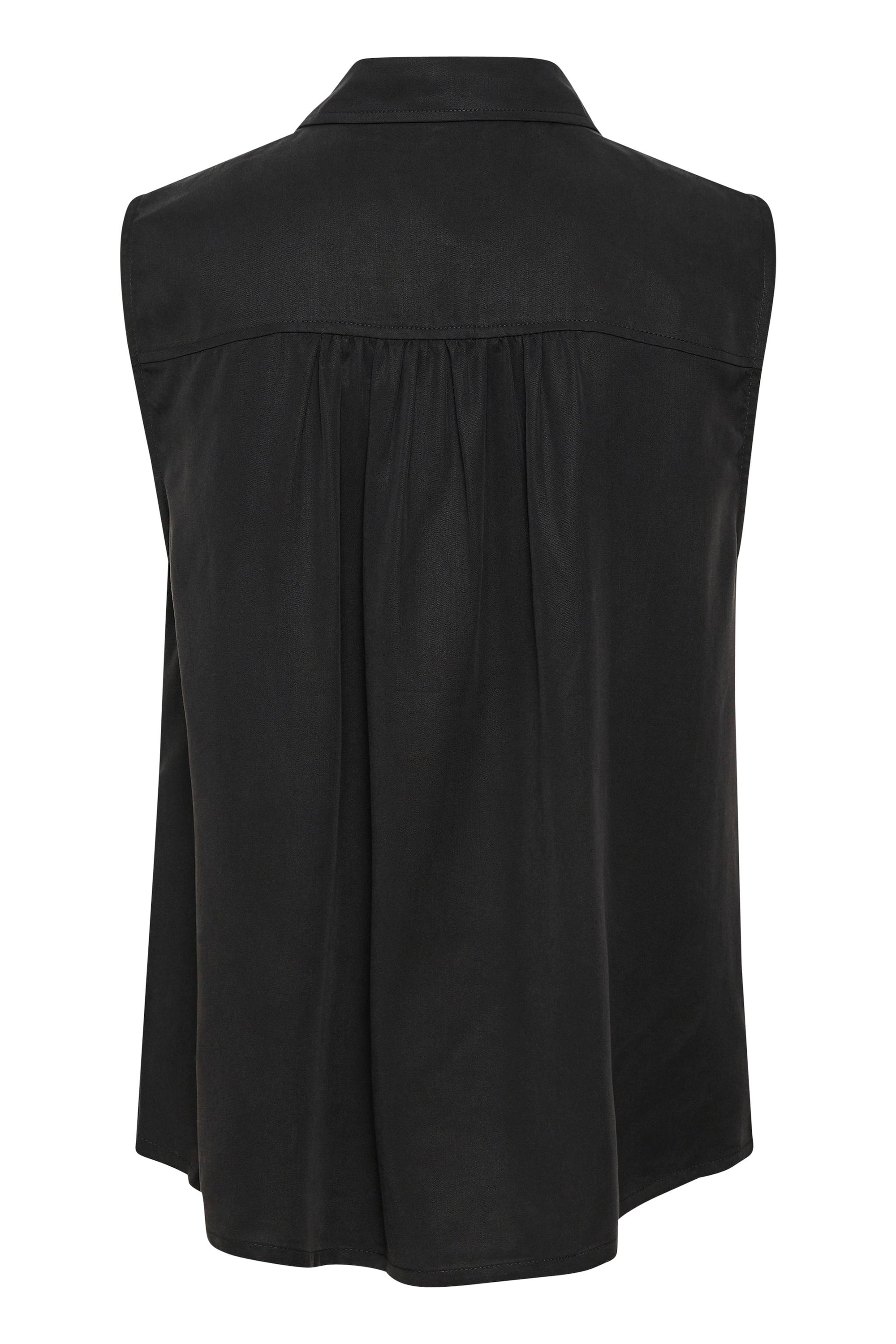 PART TWO POLINE BLACK SHIRT WITH SHORT SLEEVES  6980