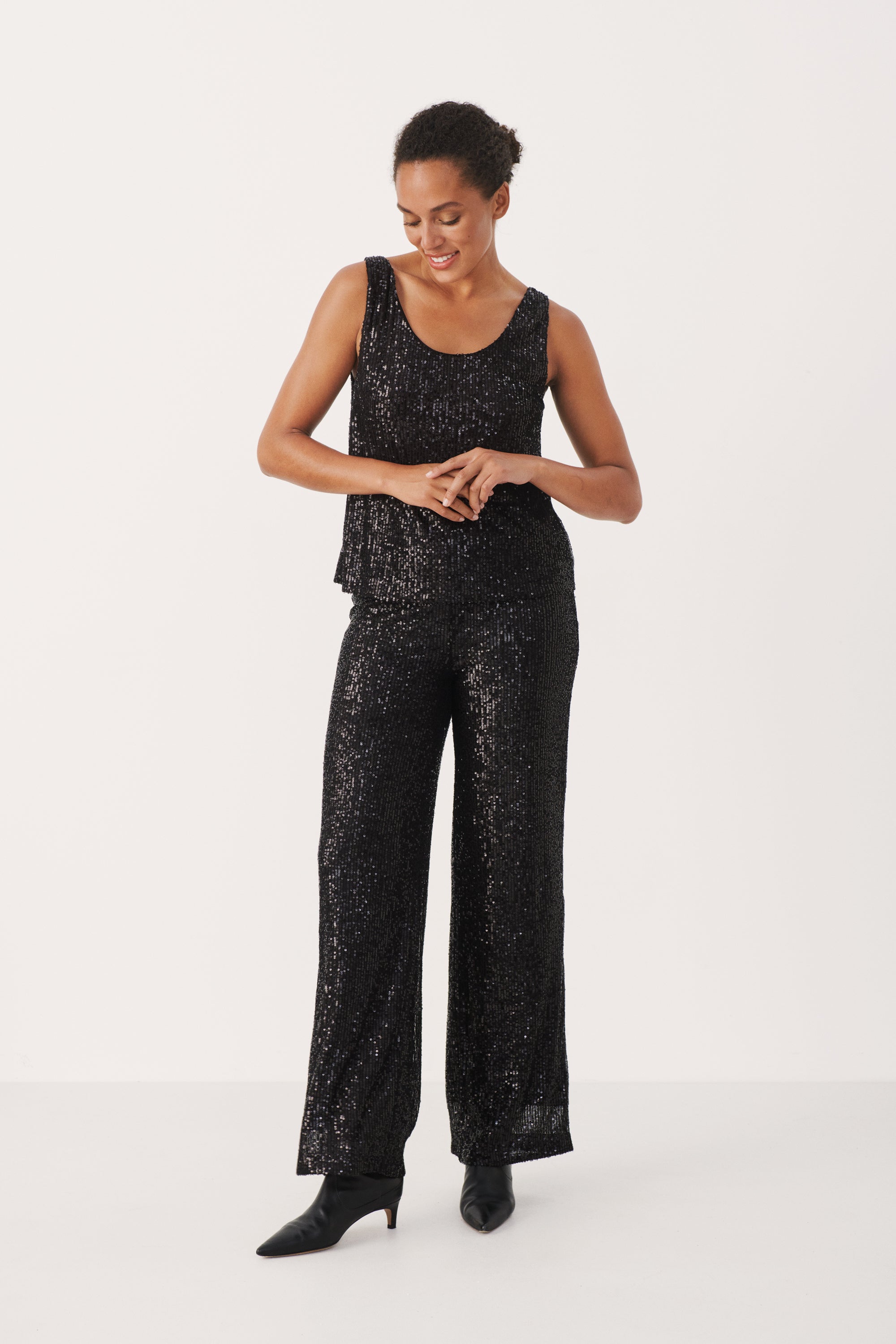 Part Two Black Sequin Tamana Tank