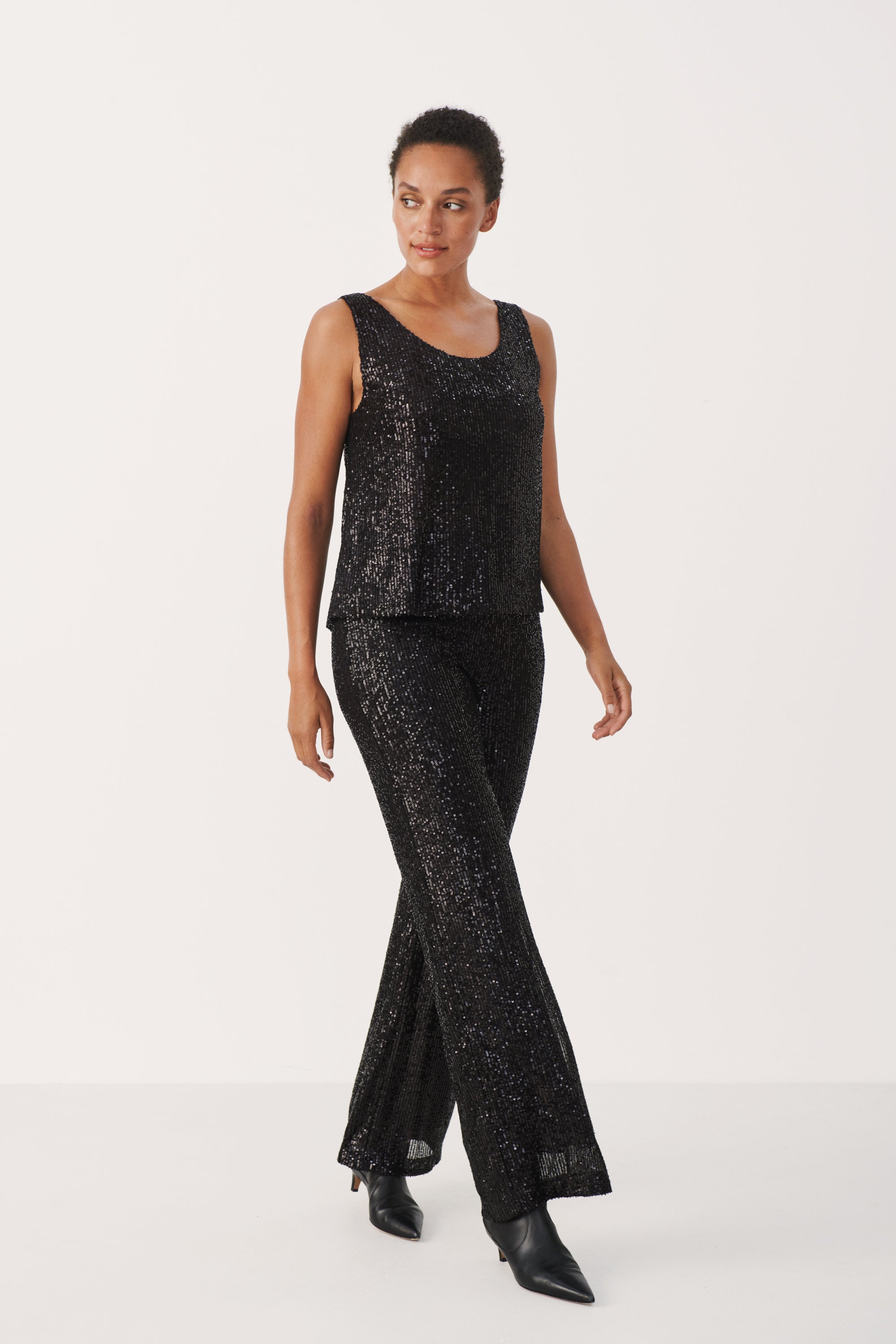Part Two Black Sequin Tamana Tank