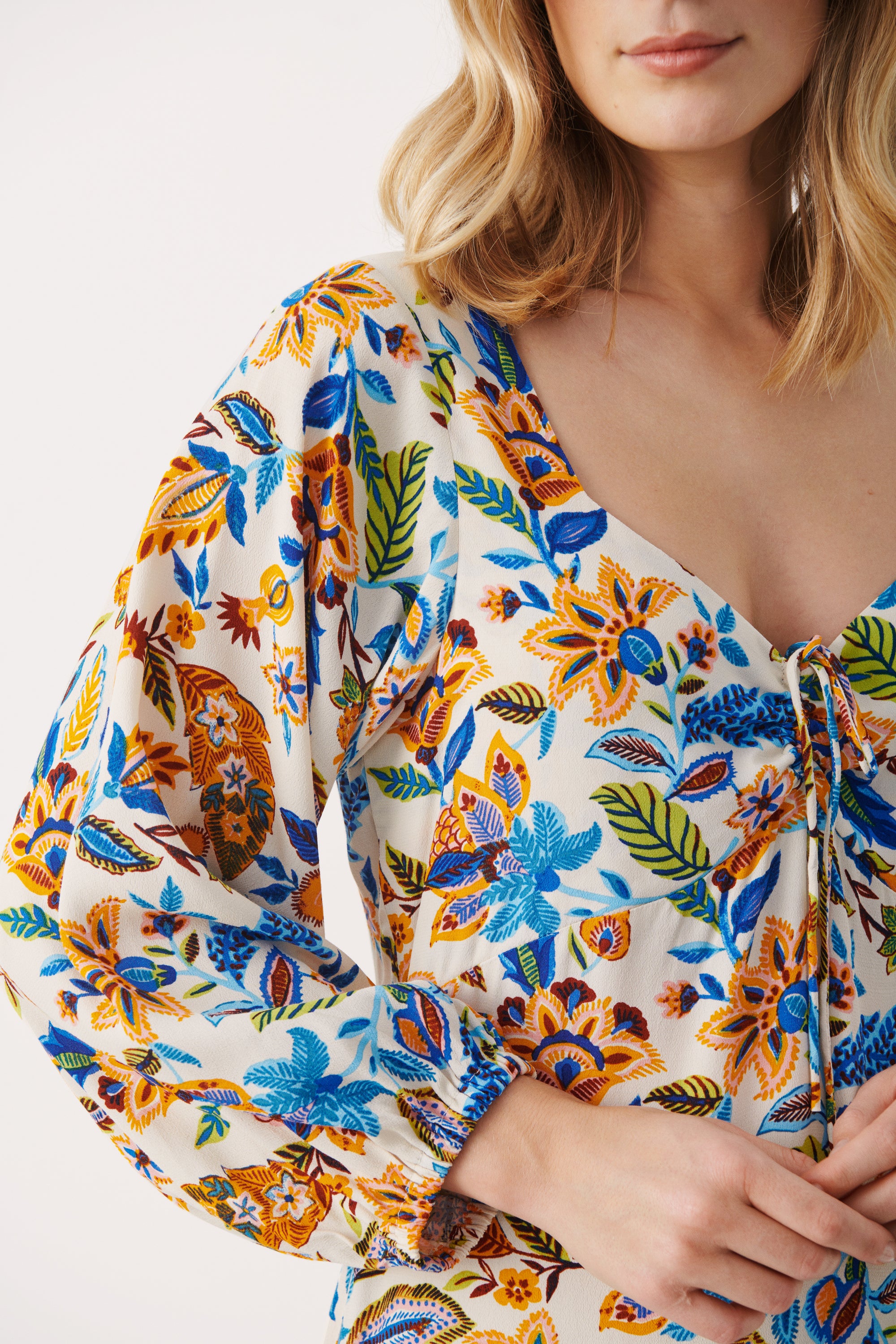 Part Two Samira Dress in Blue Craft 7523