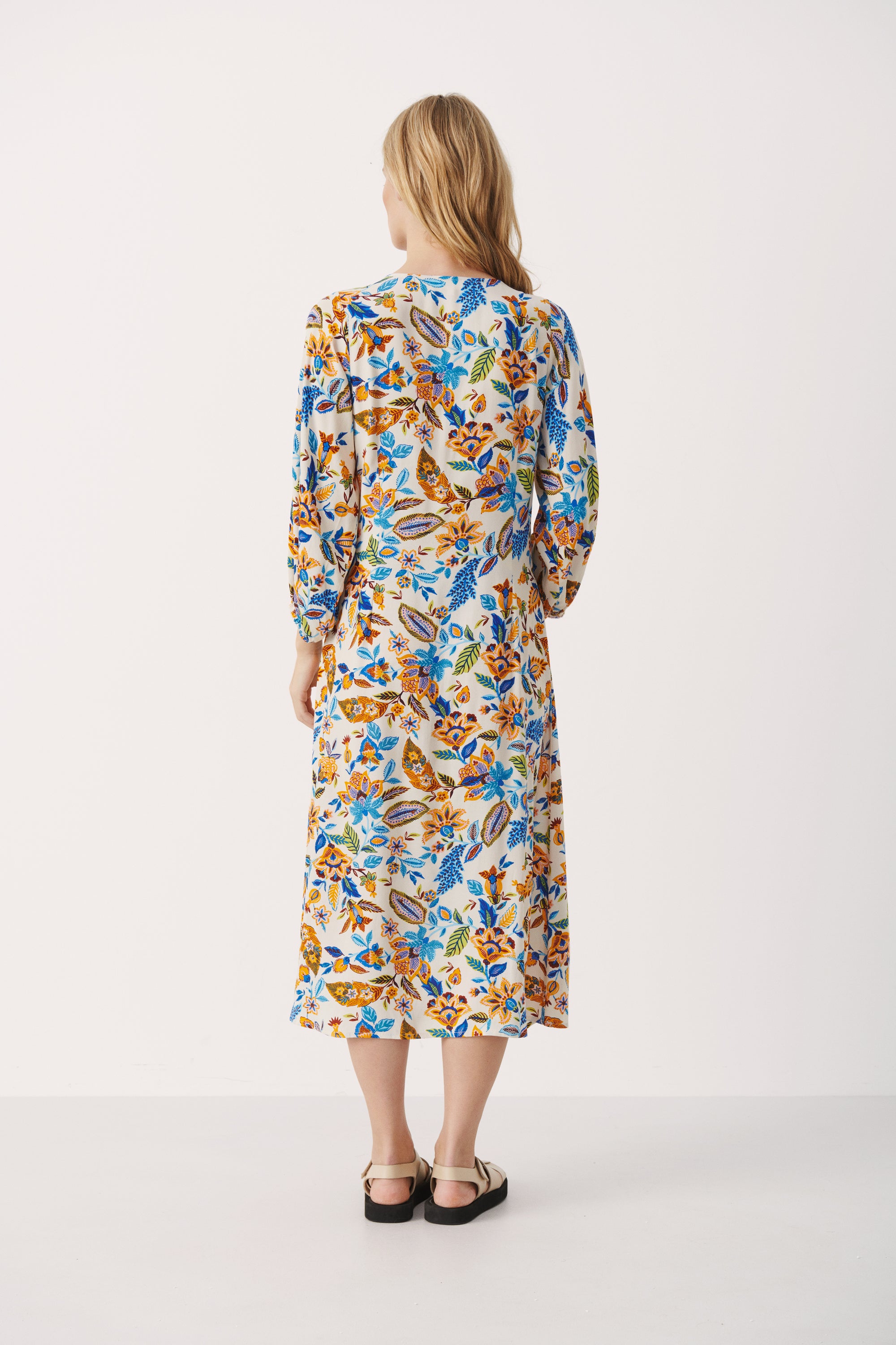 Part Two Samira Dress in Blue Craft 7523