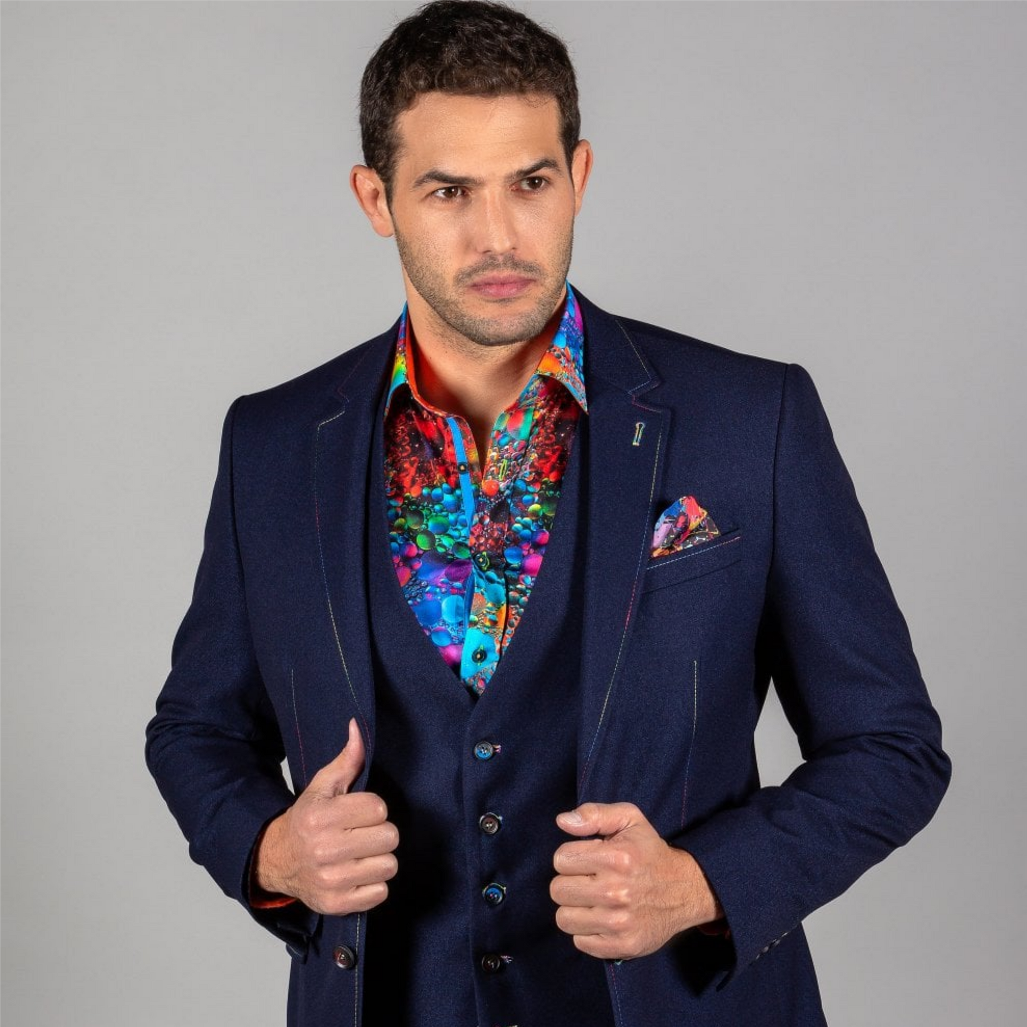 CLAUDIO LUGLI Slim 2 piece Jacket and Waistcoat CL1919 - Navy