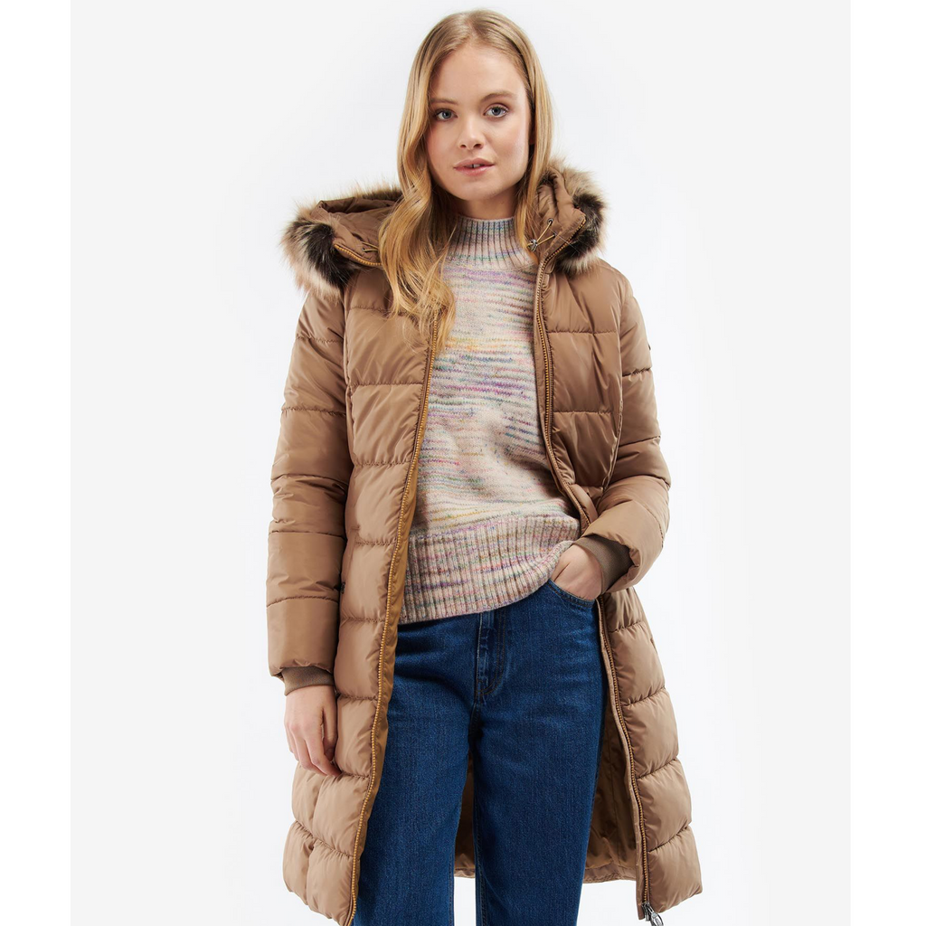 Barbour Rosoman Quilt with Fur Trimmed Hood LQU1542 Jepsons