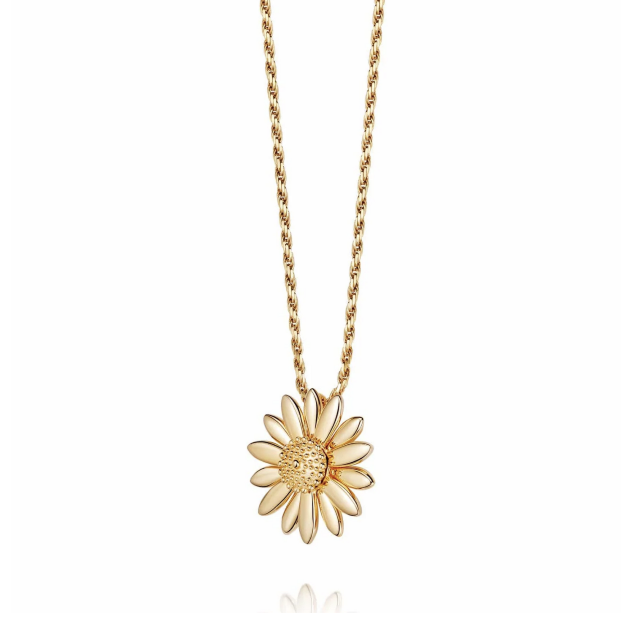 Daisy London Large English Daisy Necklace 18ct Gold Plate18MM N2005