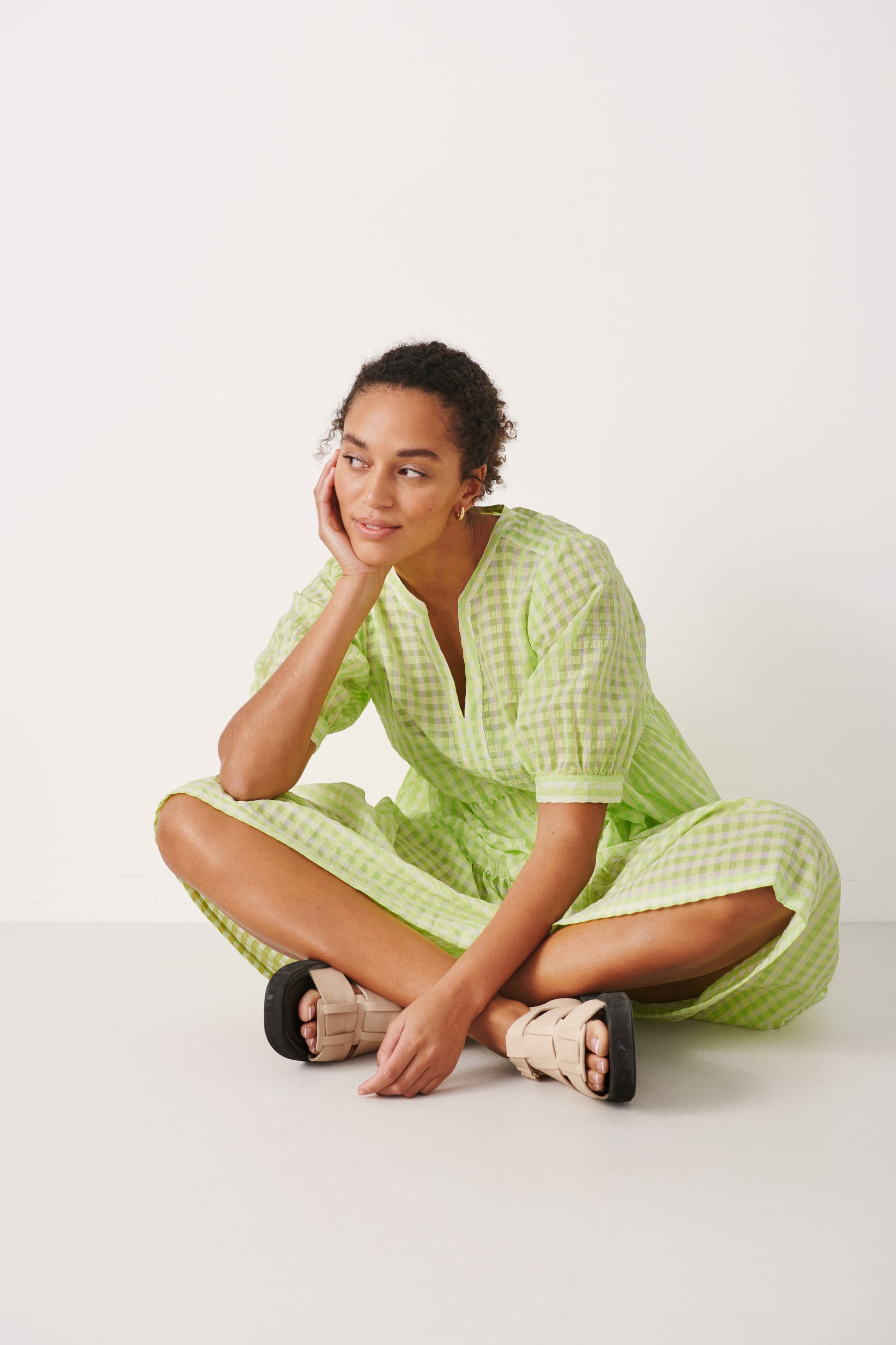 Part Two Nidia Gingham Summer Dress 7883