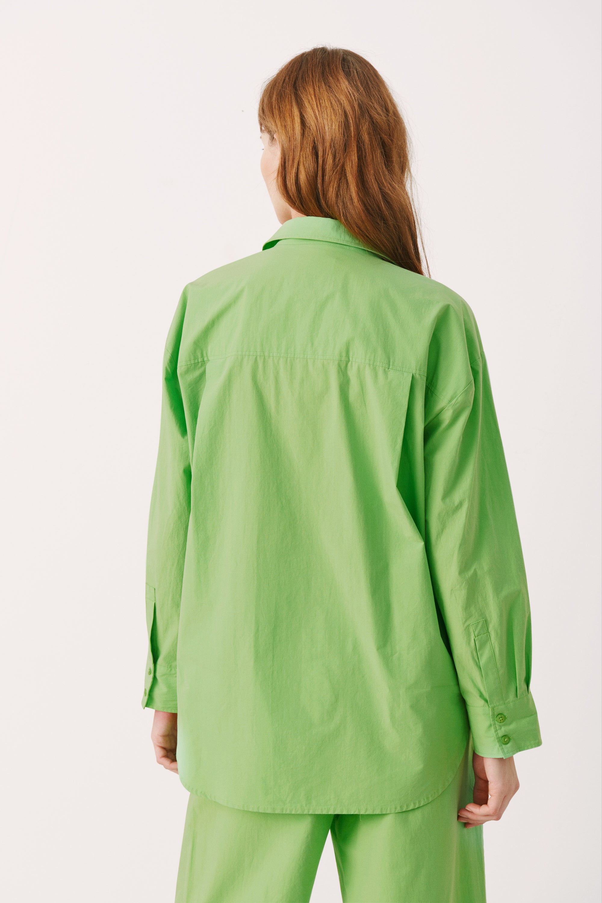 Part Two Savanna Shirt in Grass Green  7518
