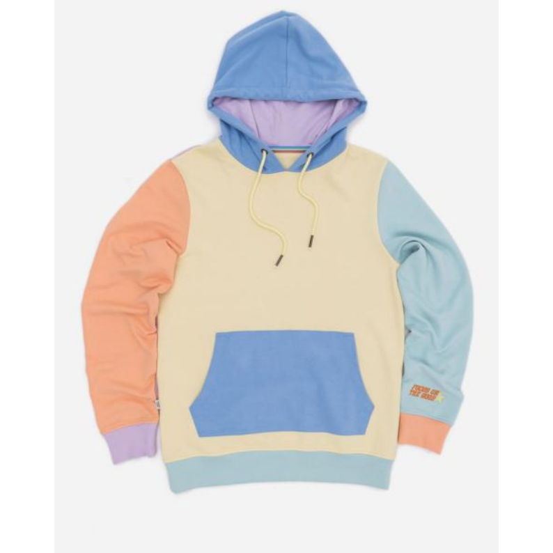 Mens pastel color block 2025 hoodie