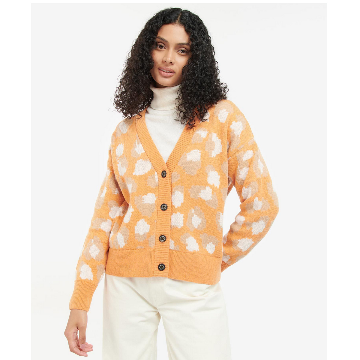 Leopard print cardigan old 2025 navy