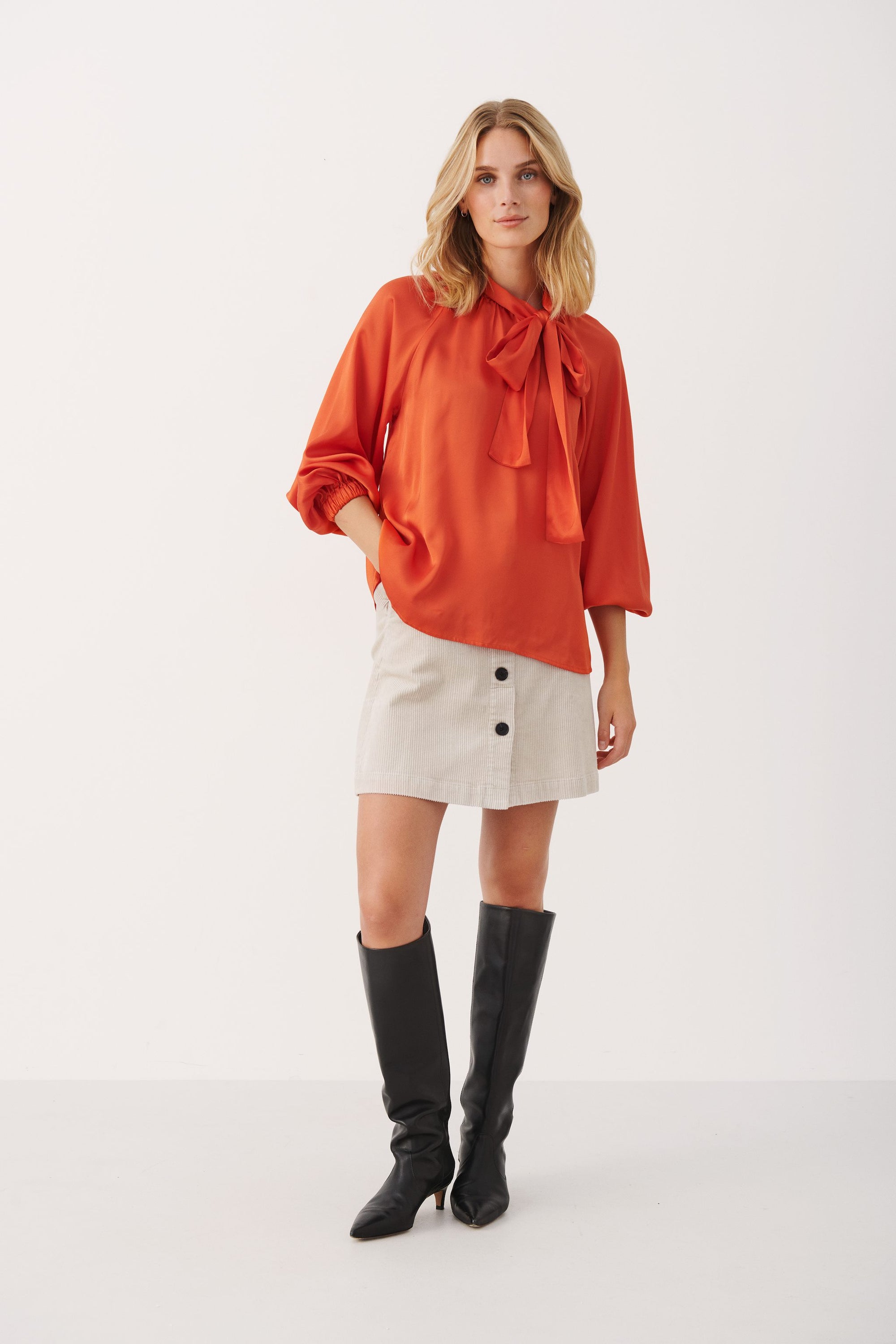 Part Two Villa Blouse in Koi Orange 7413