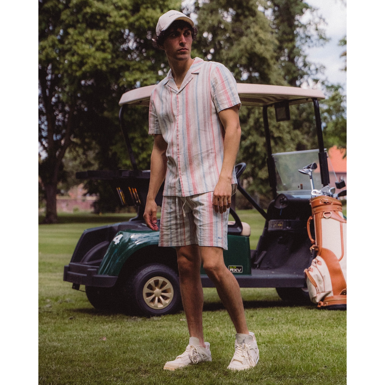 Colours &amp; Sons Linen Blend Shorts Multicolour Stripes 9223-987