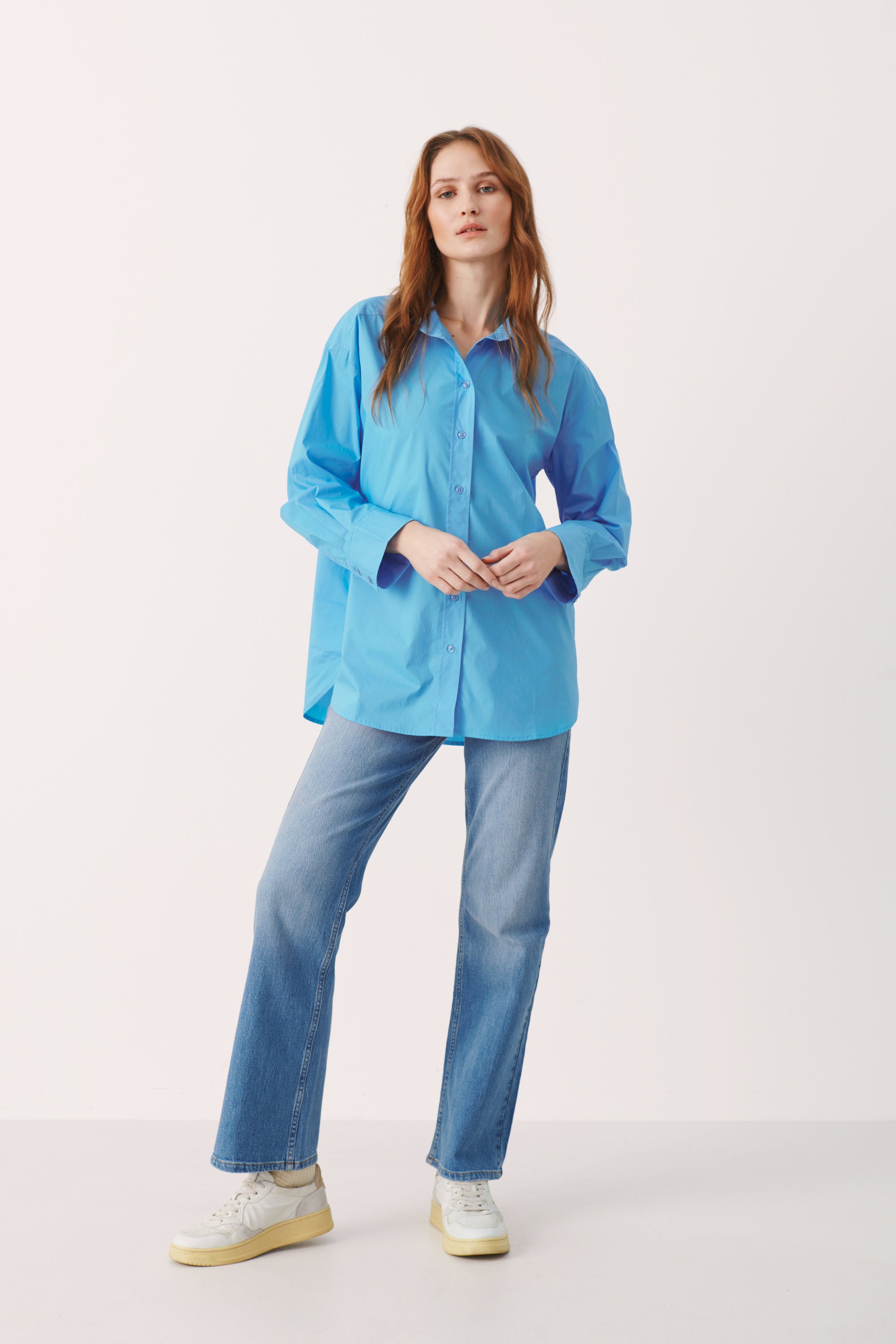 Part Two Savanna Shirt  in Swim Cap Blue 7518