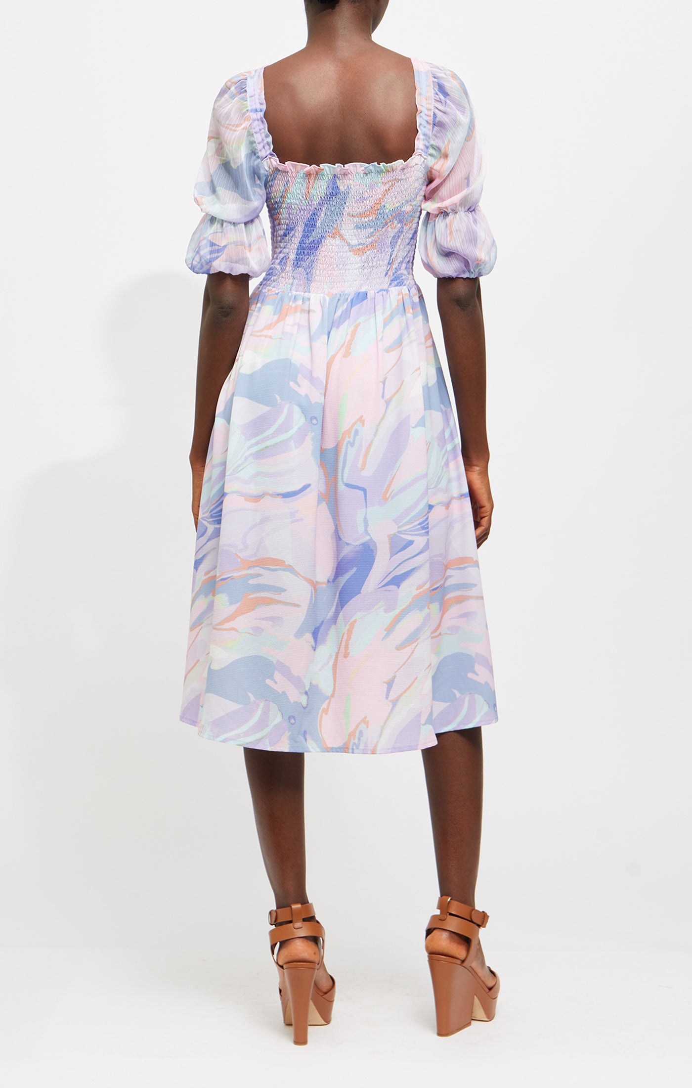 French Connection DALLA VERONA SMOCKED MIDI DRESS 71UCR